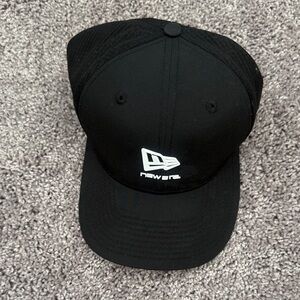 New Era Black Baseball Cap with White Logo